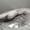 Large Dog Bed - XL Orthopedic Egg-Crate Memory Foam Dog Beds with Removable Washable Cover, Waterproof Pet Beds with Non-Slip Bottom, Grey