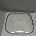 Cabilock Square Electric Hot Pot Glass Lid Replacement with Vent Hole and Knob Handle for Kitchen Cookware Accessories