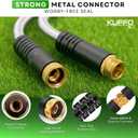 KUFFO Metal Garden Hose 50 ft - Heavy Duty Stainless Steel 304 Water Hose with 10 Function Nozzle - Flexible, Lightweight, Puncture-Resistant, No-Kink Outdoor Metal Hose for Yard, Gardening, Patio, RV