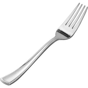 Goodluck 50 Pack Silver Plastic Forks, Heavy Duty Forks Disposable, Silver Plastic Cutlery Perfect for Weddings, Parties, Dinners (50PC)
