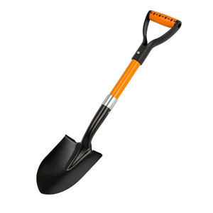 28-inch Small Round Shovel With D-Handle - Kids Metal Beach and Camp Shovel, Garden Tool With Fiberglass Handle