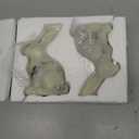 1 Pair Decorative Bunny Bookends Cute Animal Rabbit Book Ends Easter Bunny Statues for Home Office Desk Living Room Decoration