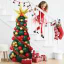 Christmas Tree Balloon Arch Kit Christmas Party Decorations Supplies, Balloon Christmas Tree Kit with Gold Red Green Balloons, Garland