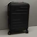 LUGGEX Carry On Luggage For Travel Front Opening, Expandable Polycarbonate Hard Shell Suitcase With Wheels For Men Women (Black Gold, 19 Inch, 27.2L-32L) - Color Black Gold - Tamaño Carry-On 19-Inch