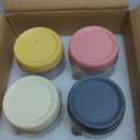 16 OZ 4Pack, Overnight Oats Jars with Lids, Glass Meal Prep Containers, Airtight Mason Jars for Breakfast, Yogurt Parfait, Salad & Smoothies, Leakproof and Reusable Food Storage Jars(4-2)