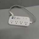Short Extension Cord 1 ft - Flat Plug Power Strip Surge Protetor with 8 Outlets 4 USB (5V/3.4A 17W) Charging Ports, Multi Plug Wall Outlet Splitter for Home Bedroom Hotel Office Desktop Accessories