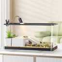 (Tank + Light + Filter + Filter Balls) Turtle Tank Kit, Turtle Tank Starter Kit,Bottom Drainage, Multi-Function Areas for Turtles, Crabs,Fishes, Amphibians,Reptiles.(21.65  12.28  12.28 Inch)