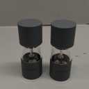 LARS NYSM Salt and Pepper Grinder Set, Manual Salt and Pepper Mills with Adjustable Ceramic Grinder, Design Spice Shaker Set (Ash Gray)