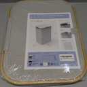 LONBET Laundry Basket with Lid, Made from Breathable Fabric | Aesthetic Clothes Hampers for Laundry with Side Handles & Sturdy Bamboo Frame (26 Gallons - Single, Light Gray)