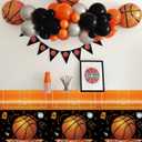 MEHOFOND 3 Pack Basketball Tablecloth, Disposable Plastic Birthday Table Cloth Rectangle 54x108 inch, Table Cover for Sports Themed Party Supplies Decorations