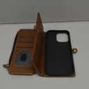 Wallet Case Compatible with iPhone 16 Pro Max 6.9" RFID Blocking 10-Card Holder Soft PU Leather Magnetic Snap Shoulder Strap Zipper Pocket Phone Case Fit for iPhone 16 Pro Max - Brown