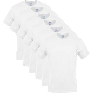 Gildan Men's Crew T-Shirts, Multipack, Style G1100 (Pack of 6, White)