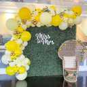 OUOshield 124pcs Yellow Balloons Garland Arch Kit Lemon Daisy Honeybee Theme Light and Gold for Birthday Parties, Wedding, Baby Shower Party, Anniversary Party Decoration