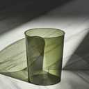 6 x Anyoifax Small Trash Can Plastic Wastebasket 1.5 Gallon Round Garbage Container Bin for Bathroom, Bedroom, Kitchen, College Dorm, Office, Craft Room - Clear & Green