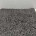 Smiry Luxury Chenille Bathroom Rugs 30x20, Extra Soft and Absorbent Shaggy Bath Mat, Machine Washable, Non-Slip Plush Carpet Runner for Tub, Shower, and Floor, Home Decor Accessories, Charcoal Grey