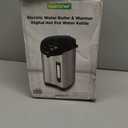 NutriChef Hot Water Urn Pot 3.38 QT, Insulated Stainless Steel Hot Water Dispenser & Boiler, Auto & Manual Dispense, Safety Lock, Electric Kettle