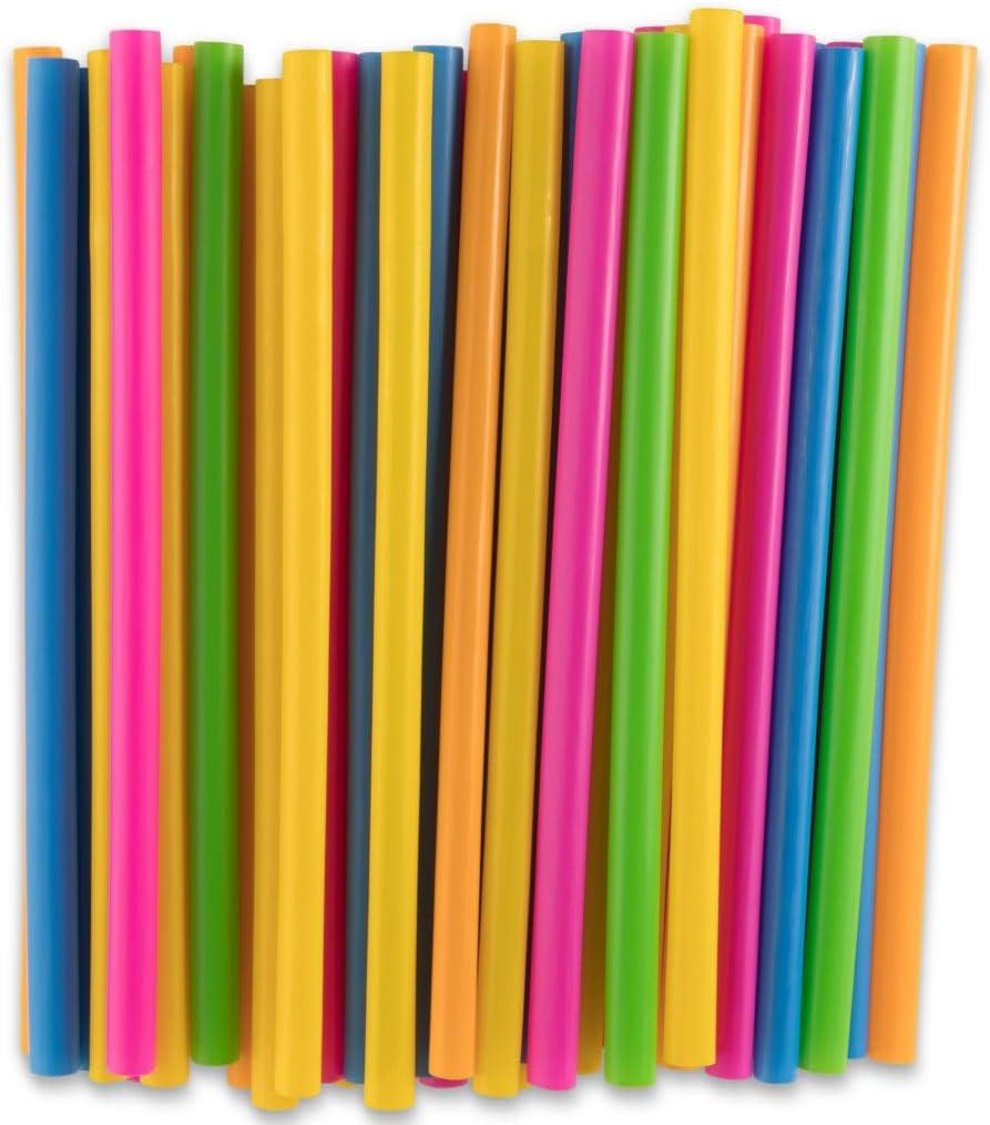 Smoothie Straws - Case of 2,400 - Plastic, 24 Packs x 100 - for Restaurants, Cafes & Everyday Use