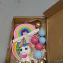 29 PCS Unicorn Cake Topper, Unicorn Rainbow Cake Decorations with Rainbow Stars Unicorn Balls Happy Birthday Cake Decorations for Boys Girls Kids Birthday Party Baby Shower Supplies (Star)
