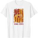 Iowa State Cyclones Patriotic Retro American Flag T-Shirt, Size 3XL