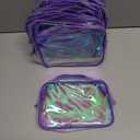 Weewooday 11 Pieces Clear Makeup Bags Cosmetic Storage Bags PVC Zipper Pouches Travel Waterproof Makeup Plastic Case for Women Organizing Toiletries Traveling Bathroom (Medium, Dazzling)