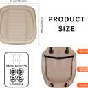 2 Pack Car Bottom Seat Covers, Luxury Leather Front Seat Covers, Breathable and Waterproof Automotive Bottom Seat Covers, Universal Anti-Slip Seat Covers Fit for Most Vehicles (Beige, 2 PCS)