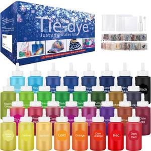Tie Dye Kit 32 Color All-in-one Clothing Dye Kit, Permanent Fabric Dye for Kids, Adults, Large Group Handmade Party Activity, DIY Bright Neon Tye Dye Accessories