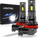 2Pack H11 Light Bulb,30000LM White Bright 6000K, 1:1 Size Replacement Fog Light Bulb Plug-and-Play Easy Installation IP67