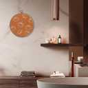 Sufamb Fall Orange Pumpkin Round Wall Art Decor, Farmhouse Autumn Harvest Pumpkin Canvas Artwork Framed, Rustic Fall Thanksgiving Wall Hanging Prints Decorations for Home Bedroom Decor, 10x10 Inches