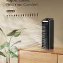 PNTCK Tower Fan for Bedroom, 13.1'' Quiet Desk Fan with 23ft/s, 3 Speeds, 70 Oscillating Fans with Knob Control, Portable Table Fans Bladeless Fan for Indoor Room, Home, Office, Desktop