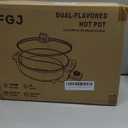 Hot Pot Electric Hot Pot with Divider, Large 6L Nonstick Dual-Sided Shabu Shabu Pot Dual-Flavor hotpot electric 1500W with Adjustable 5-Temperature Control Perfect for Family Dinners & Parties