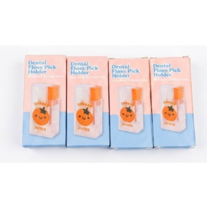Orange Juice Box Floss Dispenser, Pack Of 4