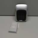 Brightown Plug In Space Heater for Indoor Use, 800W Small Wall Outlet Heater with Remote and Thermostat, LED Display, 12H Timer, Overheat Protection for Bathroom Bedroom Office Home (Silver)