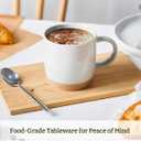 famiware Coffee Mugs for 4, 13 oz Mug Set, Dringking Cup with Handle for Coffee, Tea, Cocoa, Milk, Milkyway Serise, White