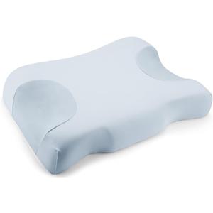 Royalisneeo Beauty Pillow for Back Stomach and Side Sleeper Pillow for Neck and Shoulder Pain, Memory Foam Pillow for Anti Wrinkle & Anti Aging,Blue(Standard)
