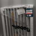 BABELIO 29-55 Inch Extra Wide Baby/Dog Gate, PressGuard P7, Metal Auto Close, Pressure Mounted Pet Door for Doorways, NO Need Tools and Drilling, with Wall Cups, White