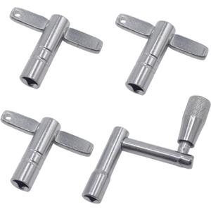 CashBeat 3-Pack Drum Tuning Keys, Chrome-Plated Steel with Continuous Motion & Speed Key (High-Tension Drums/Universal Kits Tool Set)