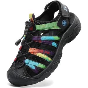 ziitop Womens Hiking Sandals Closed Toe Summer Outdoor Adventurous Beach Sandals Lace Adjustable Double Buckle Water Shoes
 Size 44