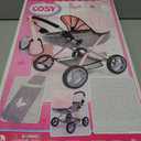 Bayer Baby Doll Stroller Toy Set with Accessories - Pink/Grey Pretend Play Carriage for Toddlers & Kids up to 18 Inch Dolls