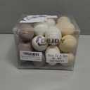 Gejoy 24 Pcs Neutral Easter Eggs Plastic Fake Chicken Eggs 2.36 Inch Vintage Boho Easter Decor Pastel Bowl Vase Fillers Farmhouse Spring Decorations for Home Table DIY Craft (Cream)