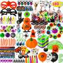 Max Fun 180pcs Halloween Party Toys Assortment for Kids Halloween Party Favors Prizes Box Toy Assortment Classroom (Large 180pcs party favors)