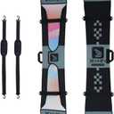 SkyPath Snowboard Cover Sleeve Case with Rubber Bumpers Adjustable Soft Cover with Detachable Double Shoulder Straps (L-5'3''-5'7'', grey)