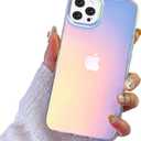 I-MGAE-IN-AR Compatible with iPhone 13 Pro Max Case Clear Frosted Laser Glitter Bling Women Girls, High-Grade TPU and Hard PC Shockproof Unique Aesthetic Design Phone Hard Case 6.7 inch
