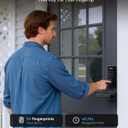 Philips Wi-Fi Smart Lock with Handles, WiFi Keyless Entry Front Door Lock Set, Keypad Deadbolt with Handle App Fingerprint Code Unlocking, Auto Locking, Built-in WiFi, Remote Control & Voice Unlock