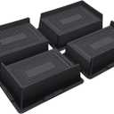 Bed Risers 2 Inch Heavy Duty,Oversized Couch Risers, Extra Wide Furniture Risers for Sofa Table Desk Headboard Chair Lifting,Rectangle Risering Blocks Support 6000 lbs(4 Pack Black)
