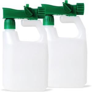 Humboldts Secret 2-Pack 100:1 Garden Hose End Sprayer | Multipurpose Reusable Bottles for Concentrated Lawn Fertilizer | Use for Lawn Care, Car Wash, Garden Sprayer, Lawn Sprayer, etc. | (32oz)