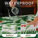 Rectangle Waterproof Tablecloth Linen Textured Table Cloth,Stain and Wrinkle Resistant Washable Fabric Table Cover for Dining, Party, Camping and Outdoor, 52 x 70 Inch, Pine Cone