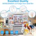 UPGRADED MAN63948504 Refrigerator Door Shelf Bin Compatible with LG Refrigerator Door Shelf Parts LMXS28626S LFXS26973S LFXC22526D MAN63948504 Kenmore LG Fridge Door Shelf Replacement Basket Shelves