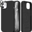 GONEZ Magnetic for iPhone 12 Case / 12 Pro Case, Compatible with MagSafe, [Screen Protector + Camera Lens Protector], Silicone Shockproof Anti-Scratch Protective Phone Case 6.1 inch, Black