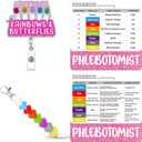 Phlebotomy Badge Reel with Buddy, Order of Blood Draw Reversible Reference Card with Beads Clip, Retractable Phlebotomist Essentials Nurse Accessories for Work, Nursing Practitioner Grad Gifts