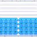 Zoksi Monthly Pill Organizer 1 Times a Day, 30 Day Pill Box Organizer,One Month Pill Case for Travel, 31 Day Daily Medcine Container for Vitamins, Supplement & Medication (Blue)